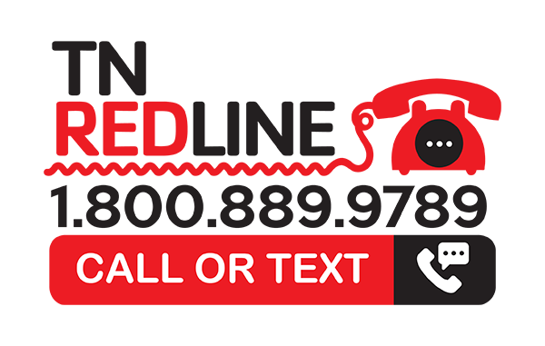 Redline_logo_Web image of Tennessee REDLINE logo showing phone number 800-889-9789 and "Call or Text"