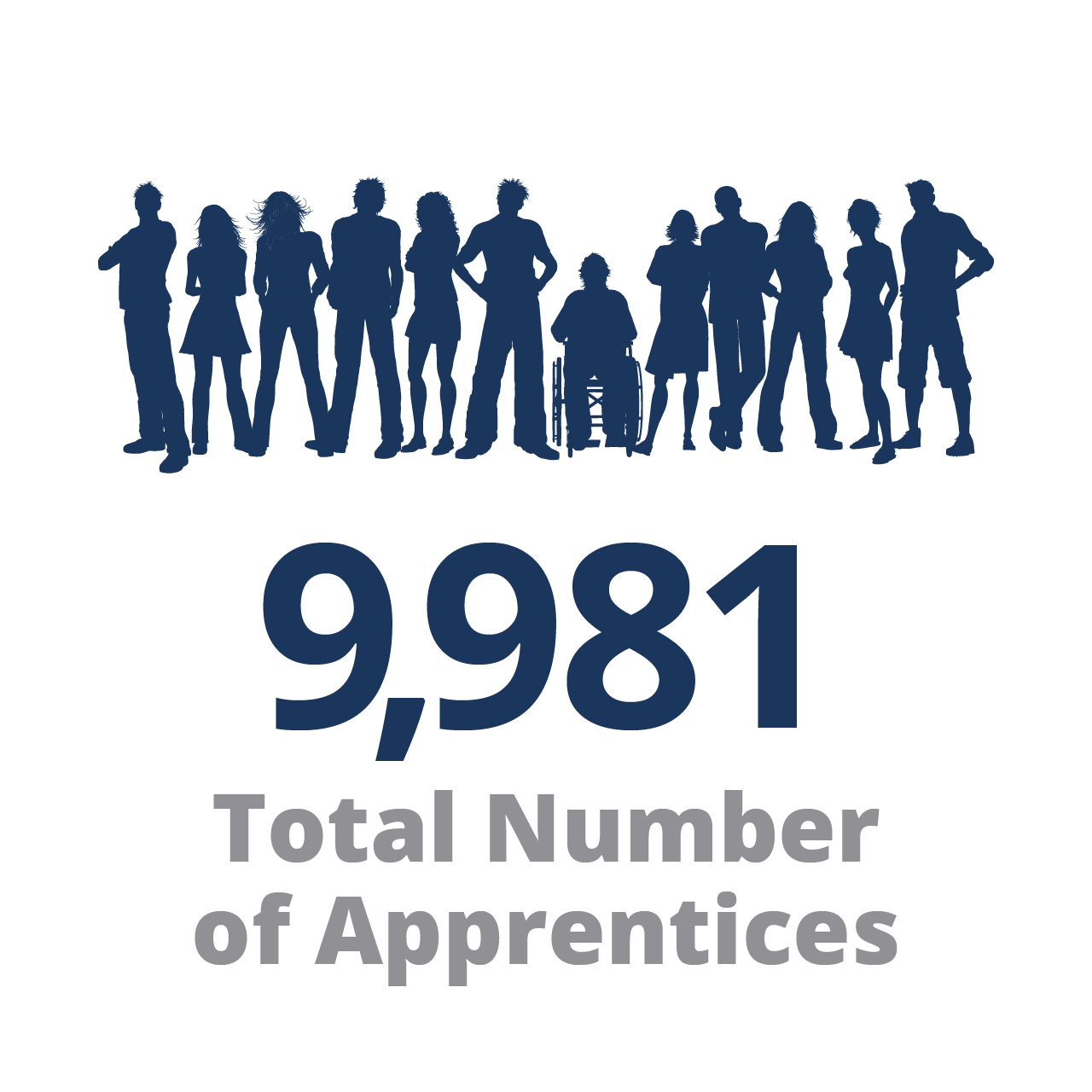 9,981 Total Number of Apprentices 9,981 Total Number of Apprentices