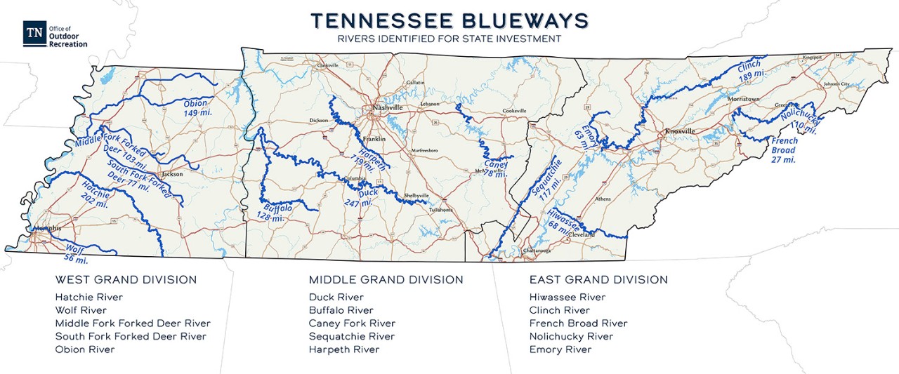 BluewaysTN Rivers Identified for State Improvement BluewaysTN Rivers Identified for State Improvement