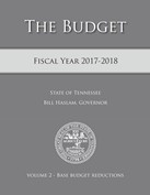 Volume 2: Base Budget Reductions, Fiscal Year 2017-2018 Cover