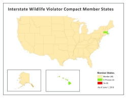 Interstate Wildlife Violator Compact Member States Map