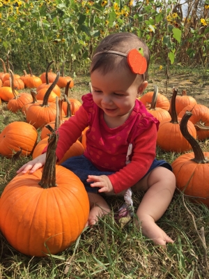 Baby with Pumpkin