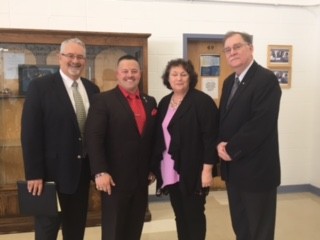 Warden Kevin Genovese (2nd from left) with the ACA auditors