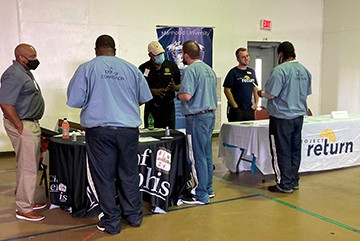 Photo from MLTC Resource Fair of vendors and offenders