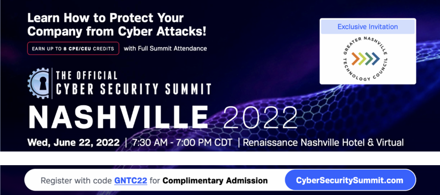 2022 Nashville Cybersecurity Summit - June 22nd 2022