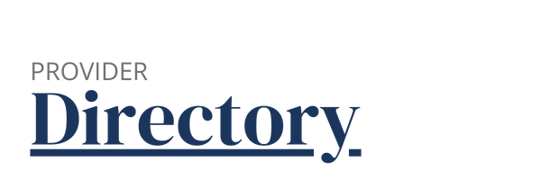 Provider Directory Stylized text link that takes you to our "Provider Directory" page.