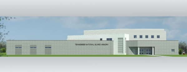 Artistic rendering of the new Tennessee National Guard Readiness Center scheduled to be built in Warren County. The new 33,000 square foot facility will replace the original armory built in 1957. (Submitted photo)