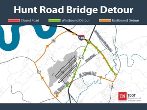 Hunt Road Bridge Detour