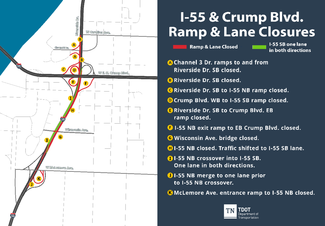 I-55 and Crump Lane Closures_PHASE 2B Oct 2022