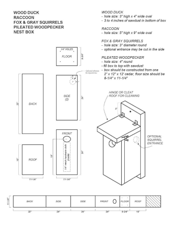 wood duck nest box bedding