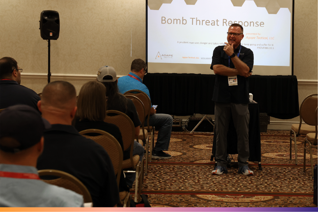Ken Alexandrow speaks about bomb threat response