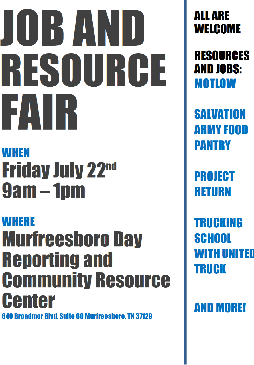Job and Resource Fair in Murfreesboro, TN