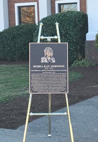 Debra Johnson Memorial Plaque Photo of Memorial Plaque for Debra K. Johnson