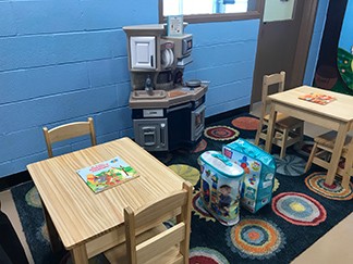 Visitation Area Photo of Child Visitation Area With Child Tables and Chairs
