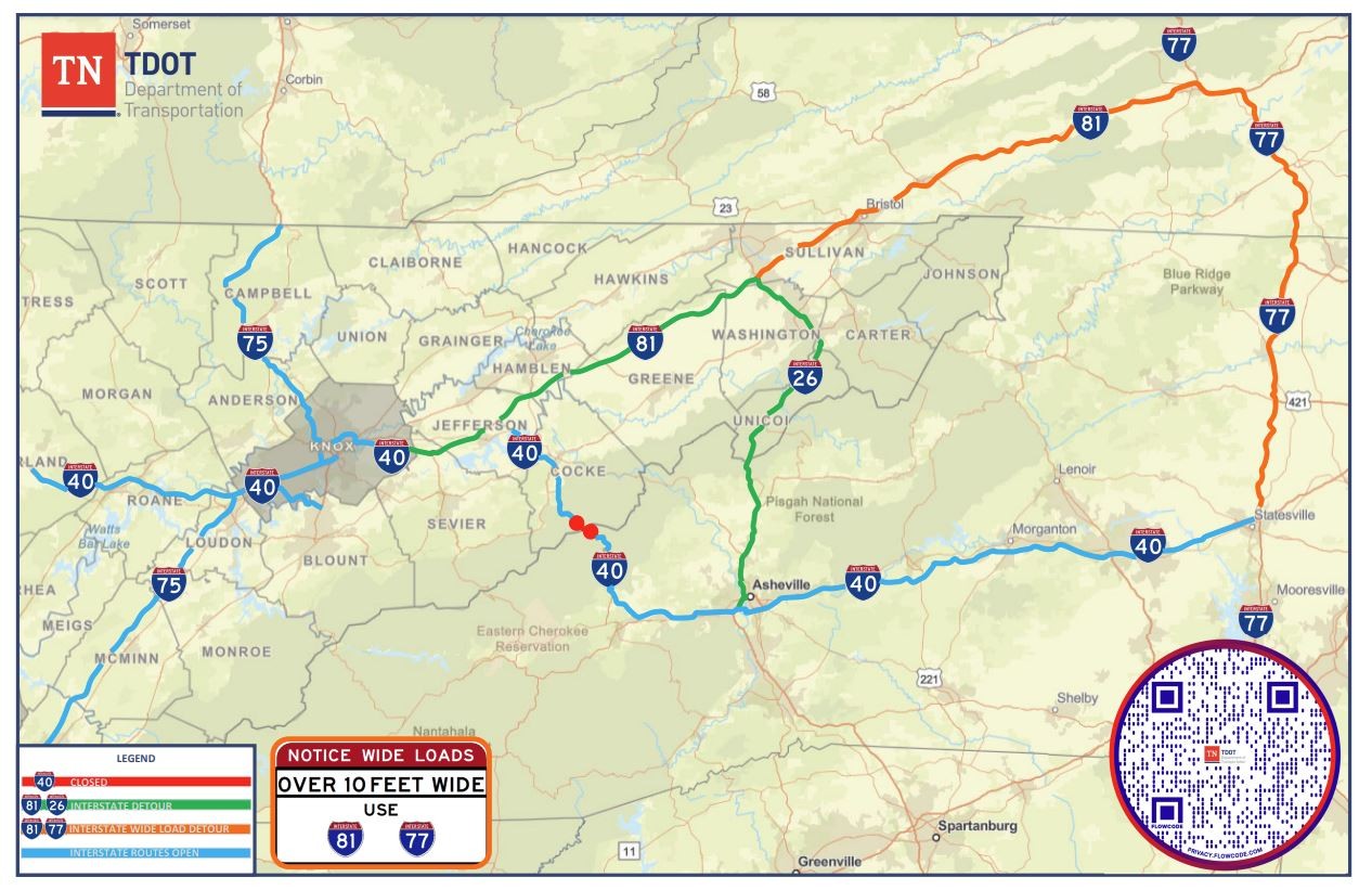 Interstate Detour Map Interstate Detour Map