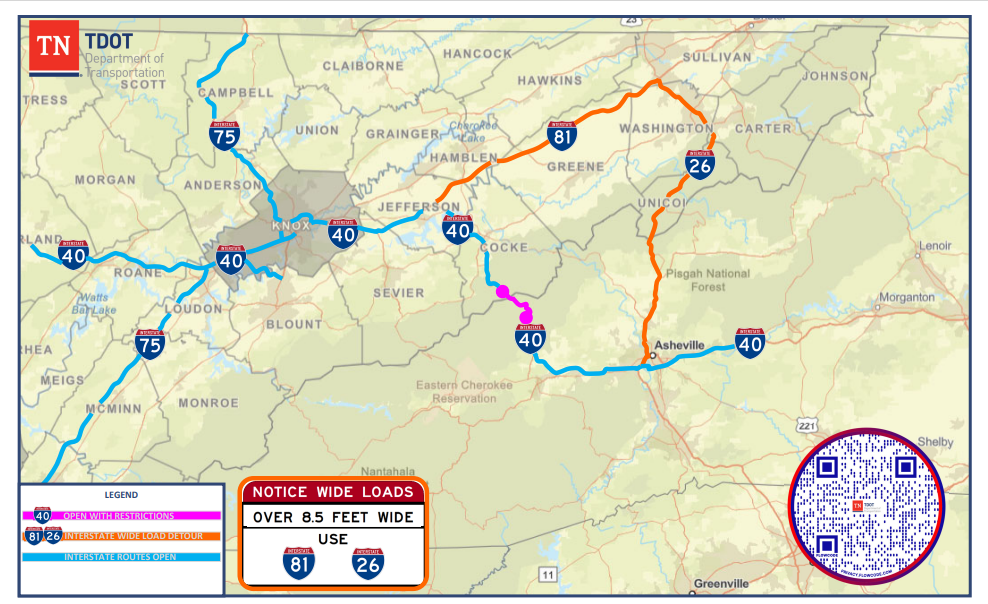 082825 Detour Maps Interstate Detour Maps for Over-Dimension Vehicles