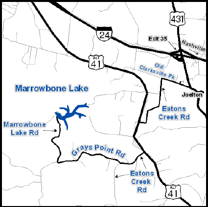 Marrowbone Lake Map Marrowbone Lake map